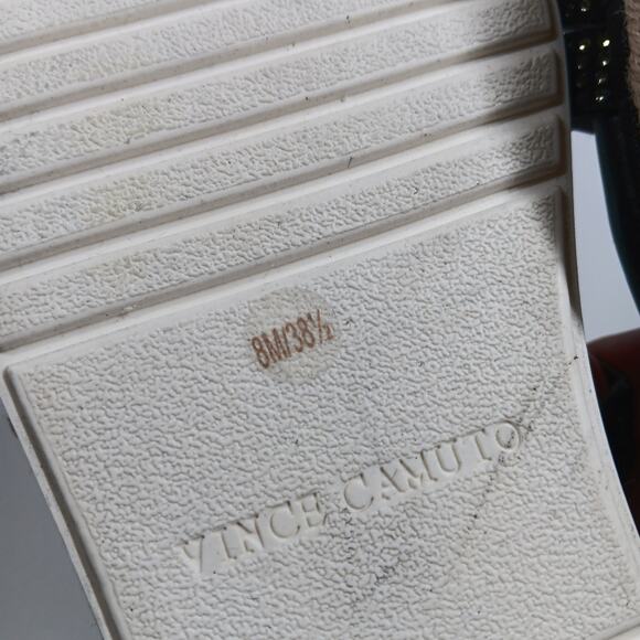 Vince Camuto Rallsan Leather Rhinestone Sandals Black size 8 - Picture 11 of 11